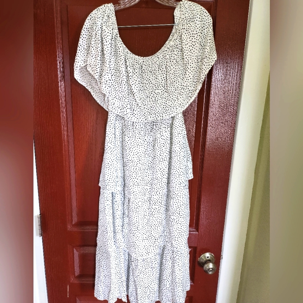 Elastic neck dress for on or off shoulder size large #85